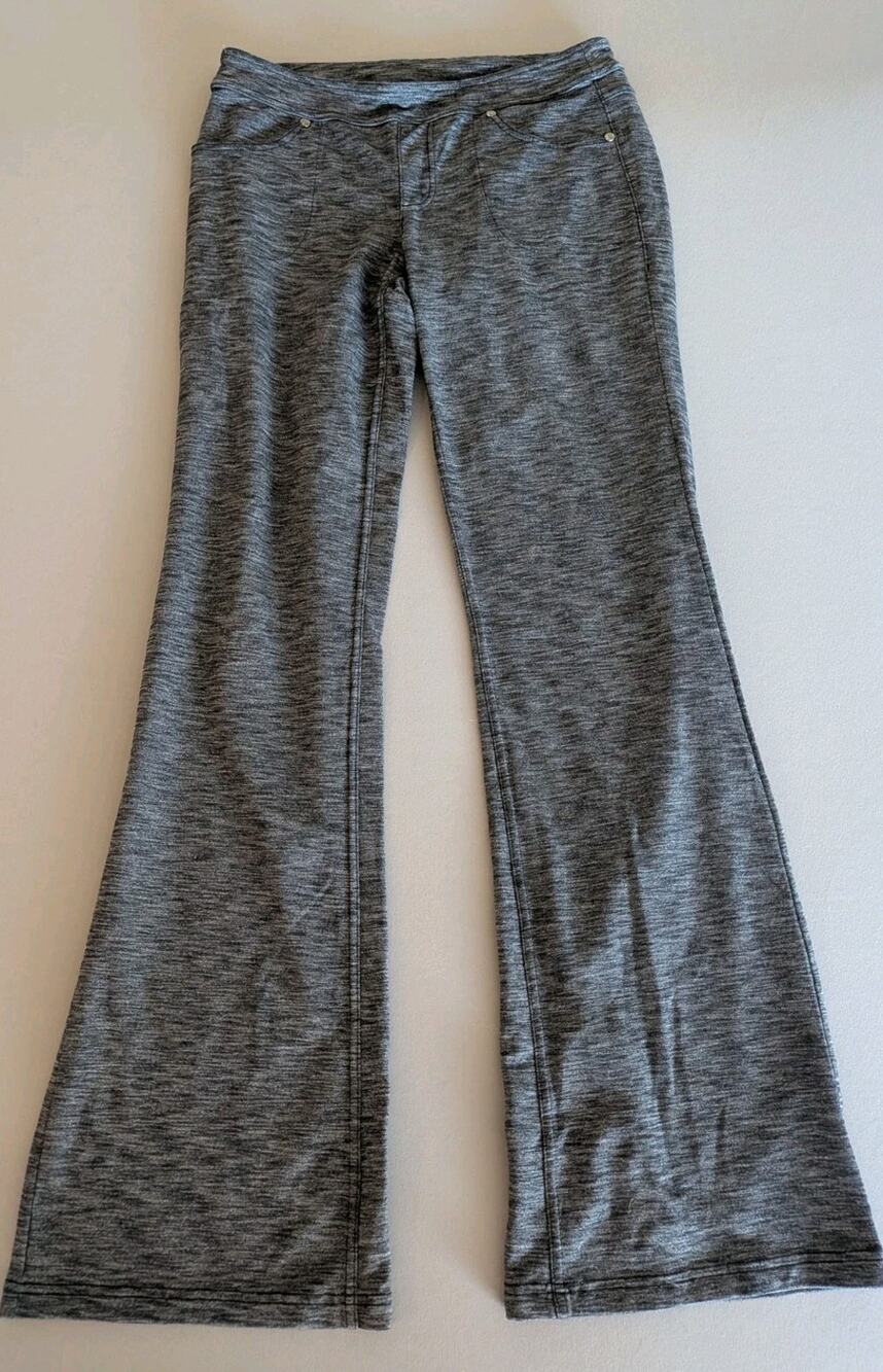 Athleta Bettona Pants S Gray Flare Bootcut Stretch Pocket Yoga Gym Athleisure